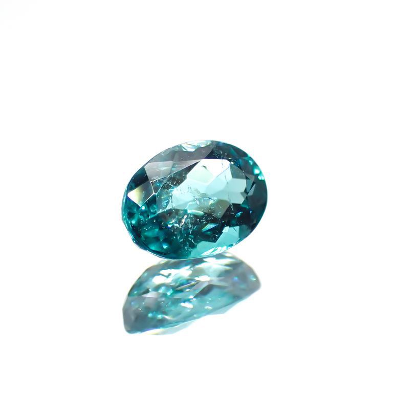 パライバトルマリン(宝石名トルマリン/別名パライバ・トルマリン)ブラジル産 0.42ct GIA鑑付[211113714]5.56x4.1mm前後
