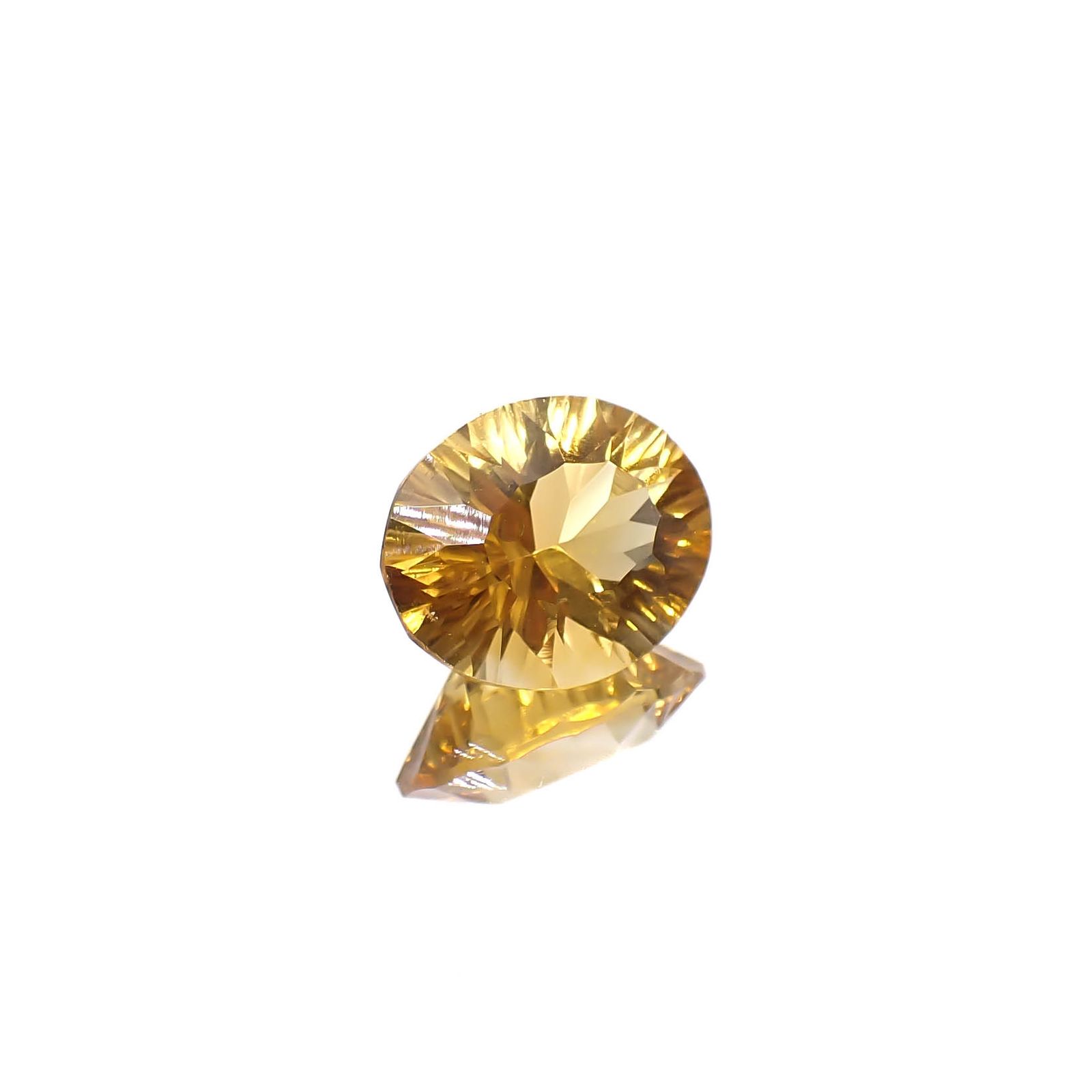 ◇コンケーブカット◇シトリン ブラジル産 2.18ct [241029244]10x8.1mm前後