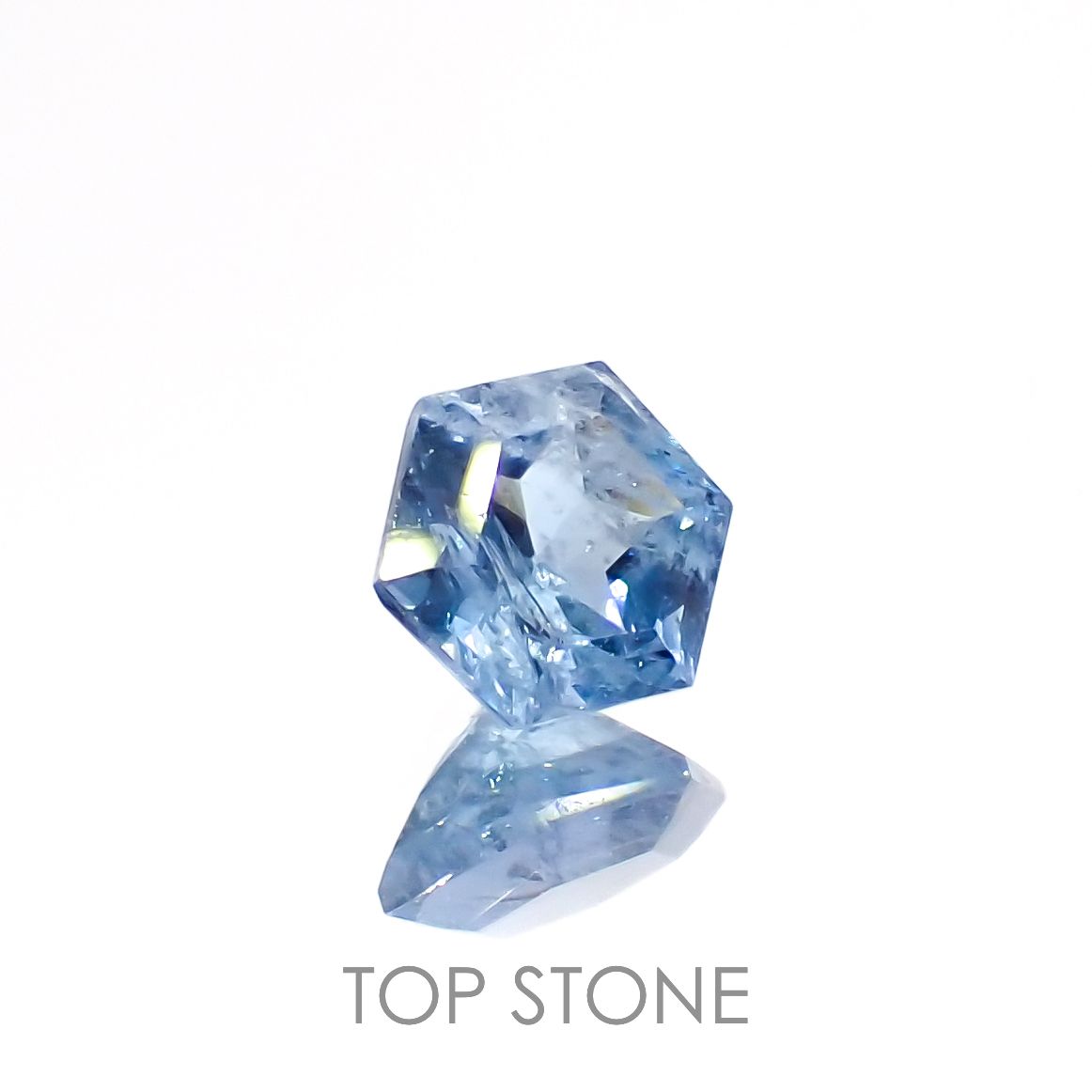 ◇ヘキサゴンカット◇サンタマリアアクアマリン ブラジル産 0.43ct[230119919]4.7x4.6mm前後