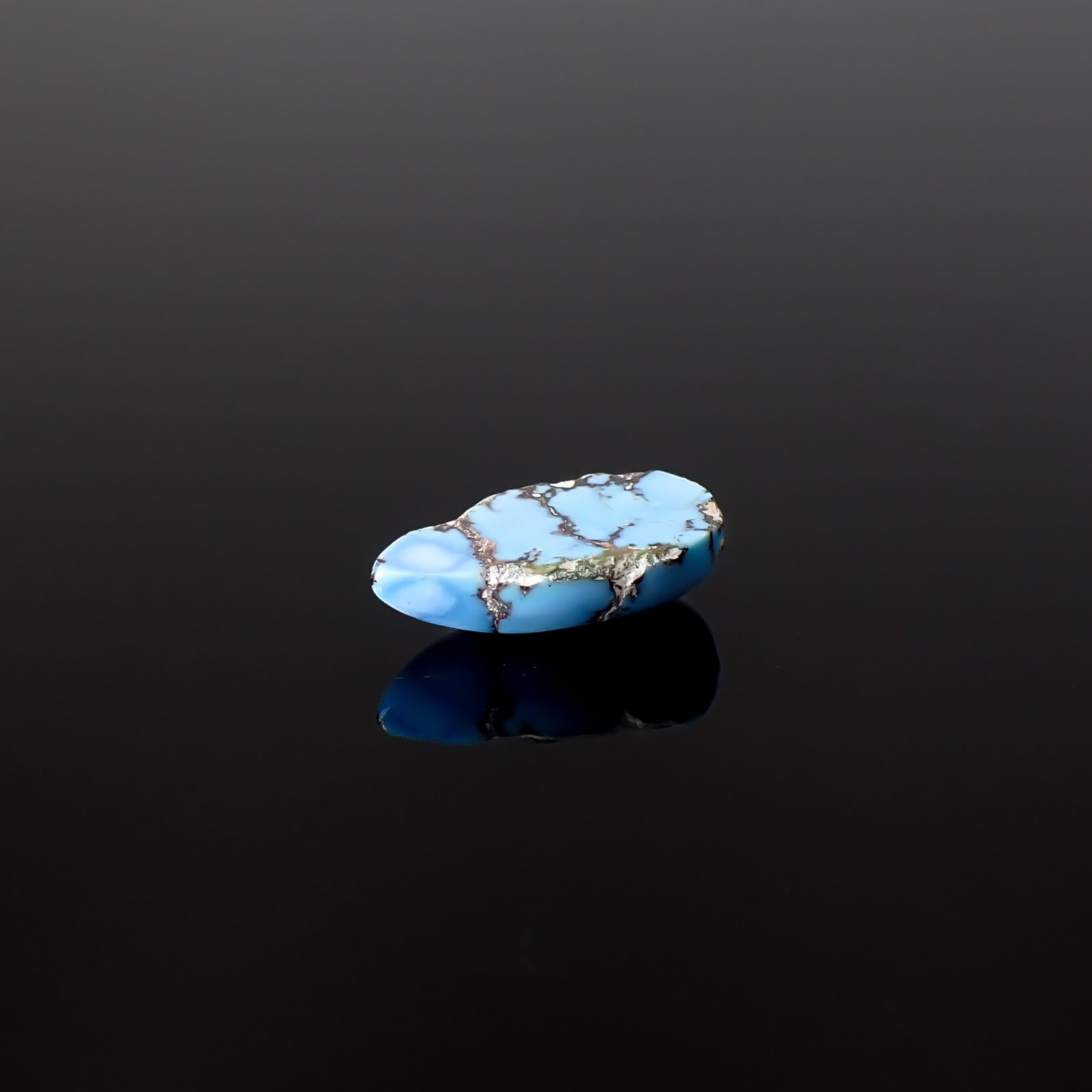 ターコイズ カザフスタン・ゴールデンヒル鉱山産 2.52ct / 13.1x7.1mm前後 [260331868]