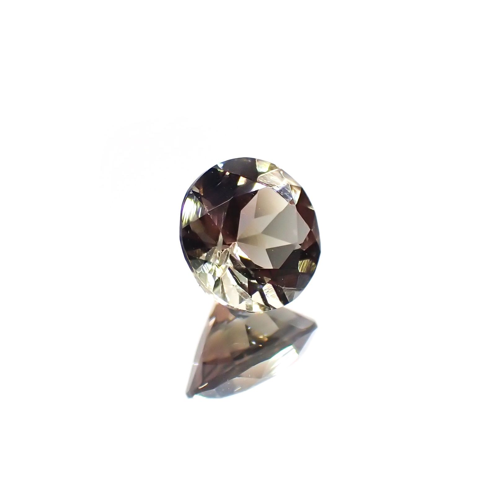 バイカラーオレゴンサンストーン(宝石名ラブラドライト)アメリカ・オレゴン州産 識別済 0.71ct / 6x6mm前後 [220114644]