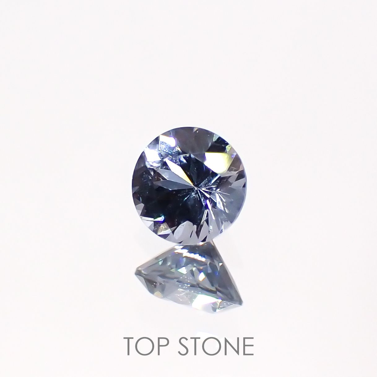 グレイッシュブルースピネル ビルマ産 ルース 0.31ct[210913139]4×4mm前後