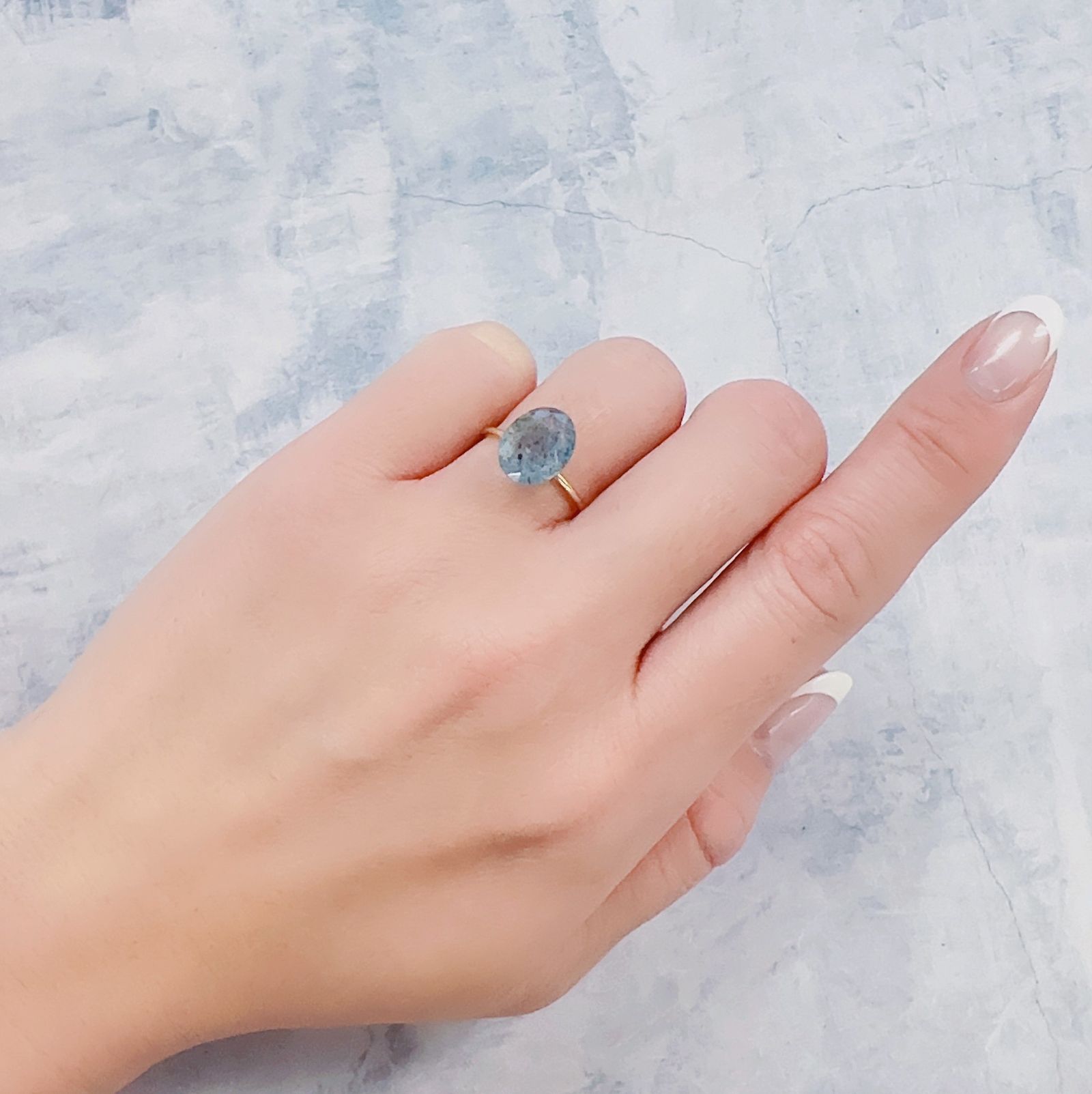 ラズライトインクォーツ アフガニスタン産 2.62ct[221219666]11x8.6mm前後