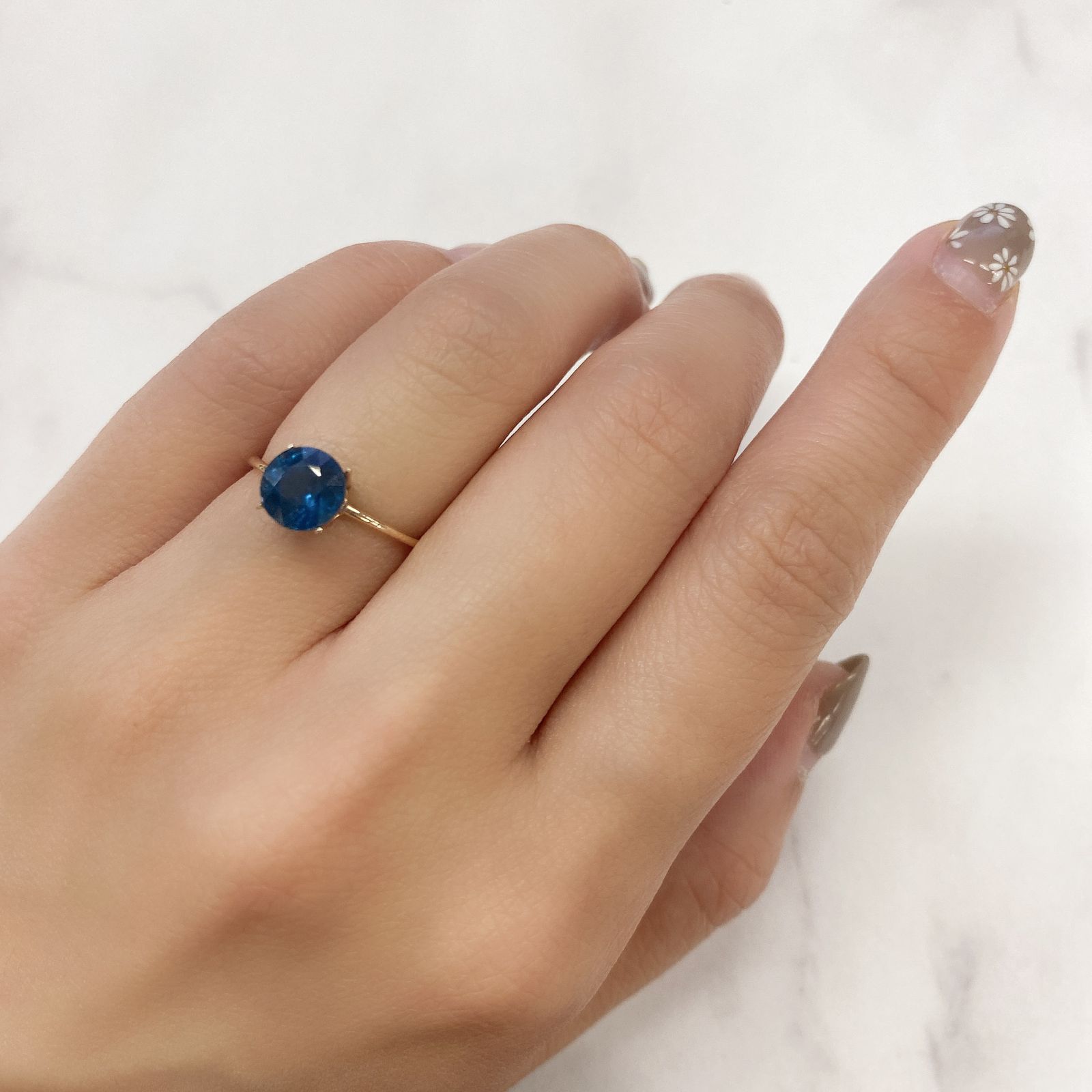 オーシャンブルーカイヤナイト(宝石名カイヤナイト) インド・オリッサ州産 1.70ct 識別済[210912368]6.8×6.8mm前後