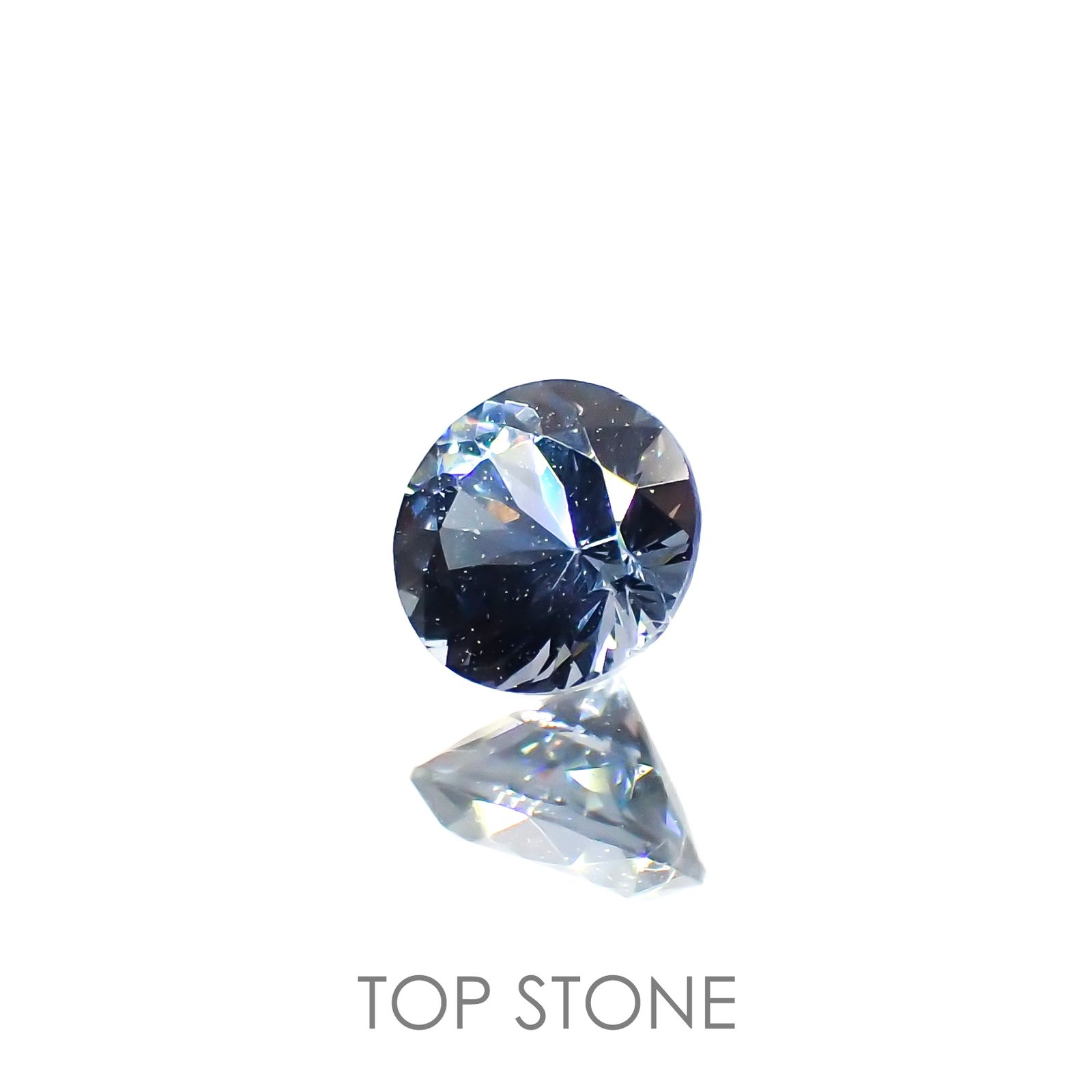 グレイッシュブルースピネル ビルマ産 ルース 0.39ct[210913144]4.4×4.4mm前後
