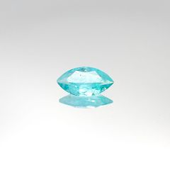 パライバトルマリン(宝石名トルマリン/別名パライバ・トルマリン) ブラジル・キントス鉱山産 0.379ct ソ付(宝貴協)[20095311]7.4×4.1mm前後