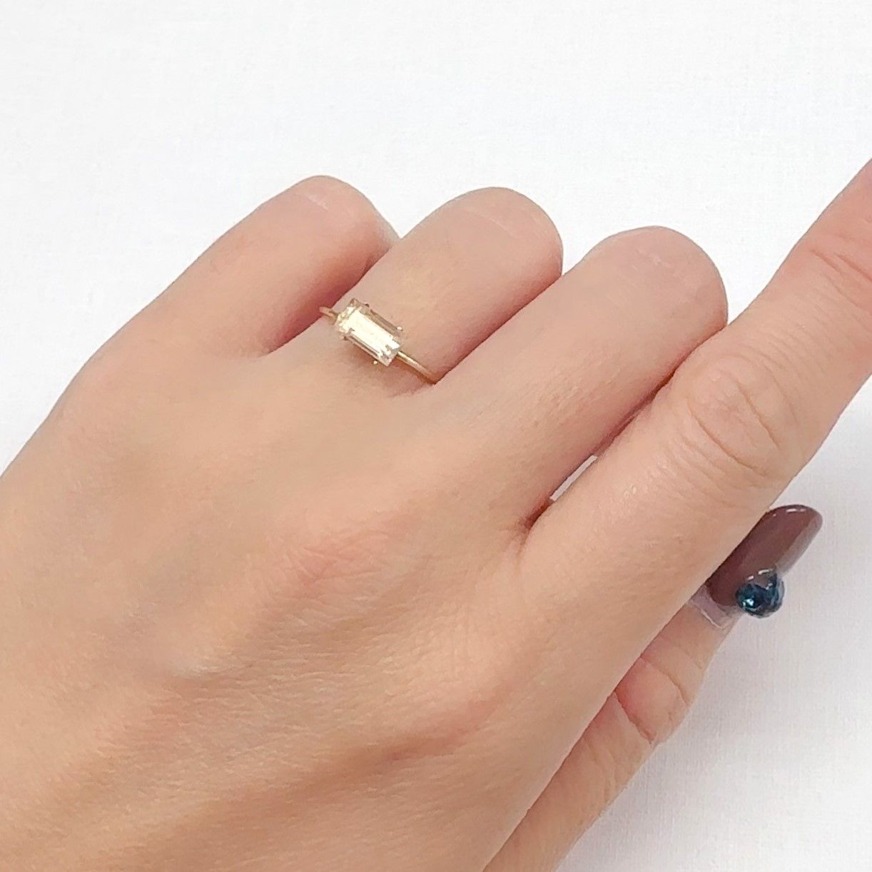 オレゴンサンストーン アメリカ・オレゴン州産 0.98ct[240627869]7.5x4mm前後