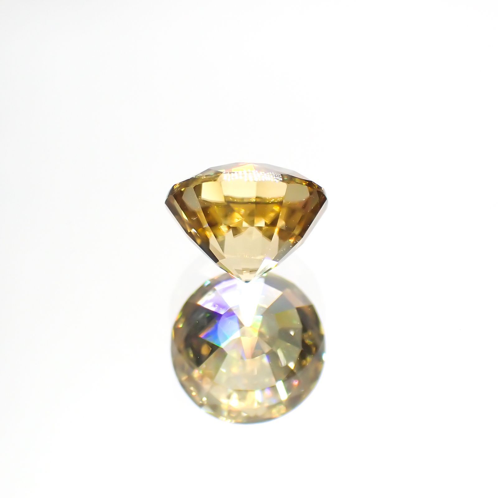 イエロージルコン(宝石名ジルコン)スリランカ/カンボジア産 1.48ct 識別済[230823199]6.1x6.1mm前後