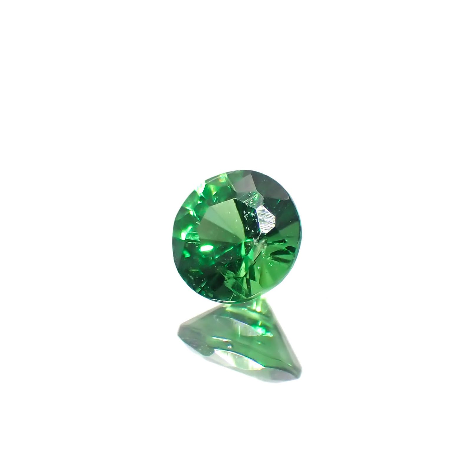 ツァボライト(宝石名グリーン グロッシュラー・ガーネット)タンザニア産 0.15ct 識別済[240226082]3.2x3.2mm前後