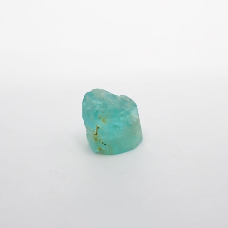 パライバトルマリン(宝石名トルマリン/別名パライバ・トルマリン) ブラジル・バターリャ鉱山産 原石 0.54ct 識別済[210811472]4.1×4.4mm前後
