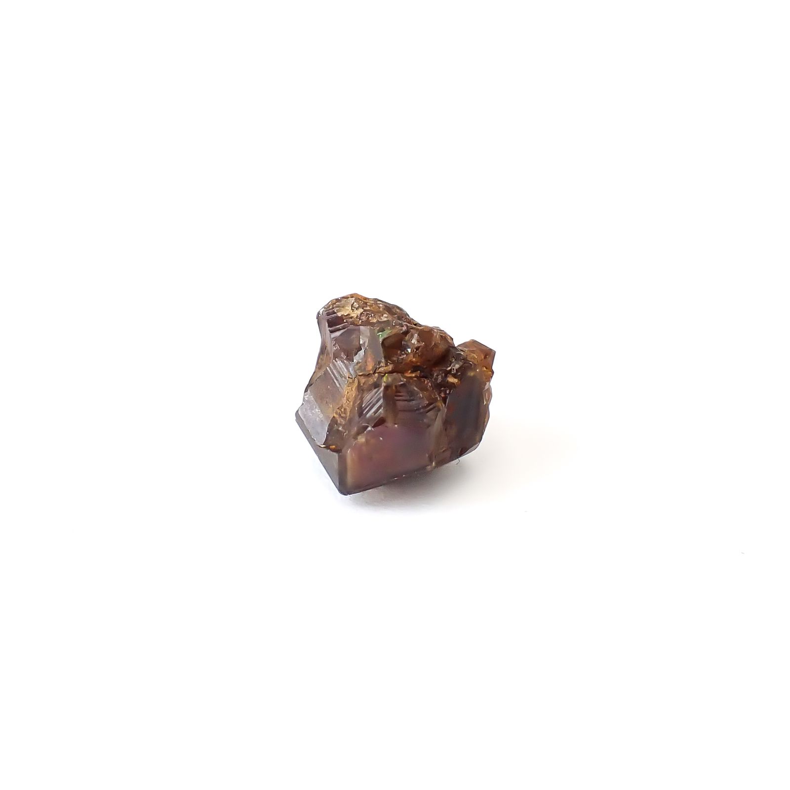 レインボーガーネット原石2個セット 日本・奈良県産 15.39ct(2pcs合計) / 10.0-11.2x9.0-9.3mm前後 [260432080]