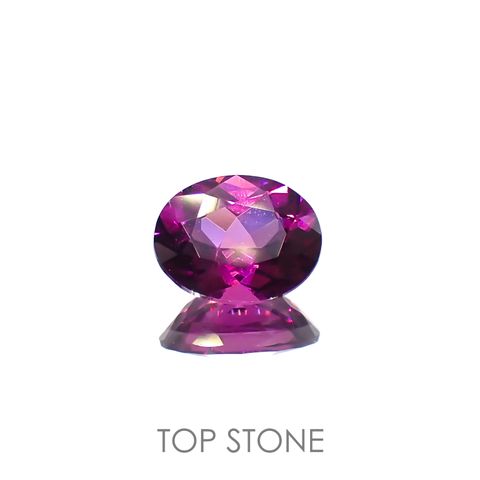 グレープガーネット(宝石名ガーネット)ブラジル産 0.86ct 識別済[220917707]6.6x5.2mm前後