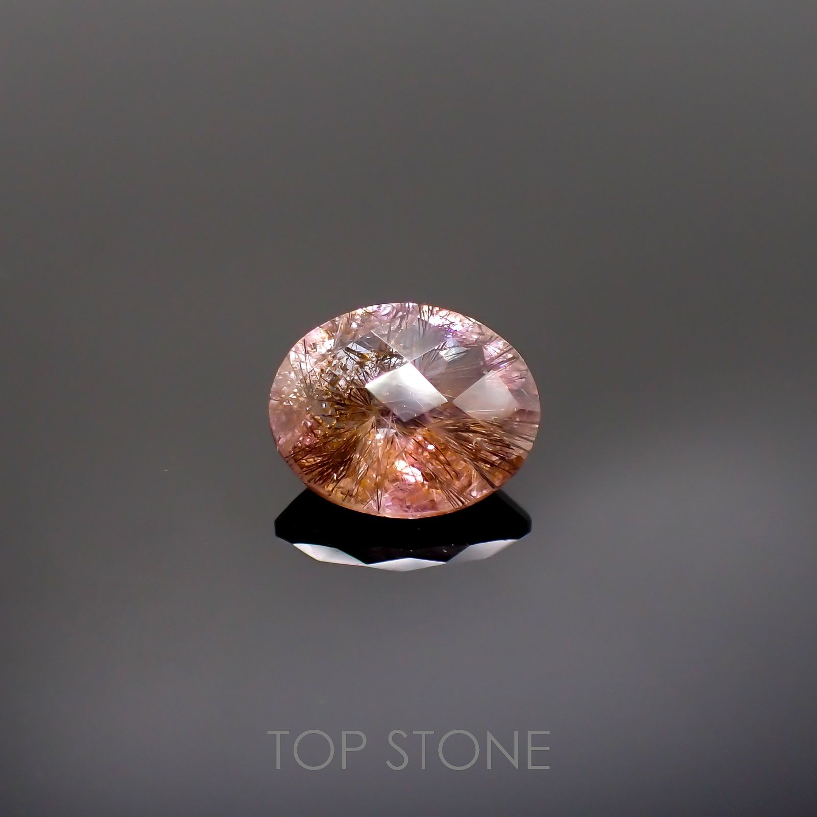 ◇チェッカーカット◇スーパーセブン ブラジル産 2.72ct[220616725]10.8x8.6mm前後