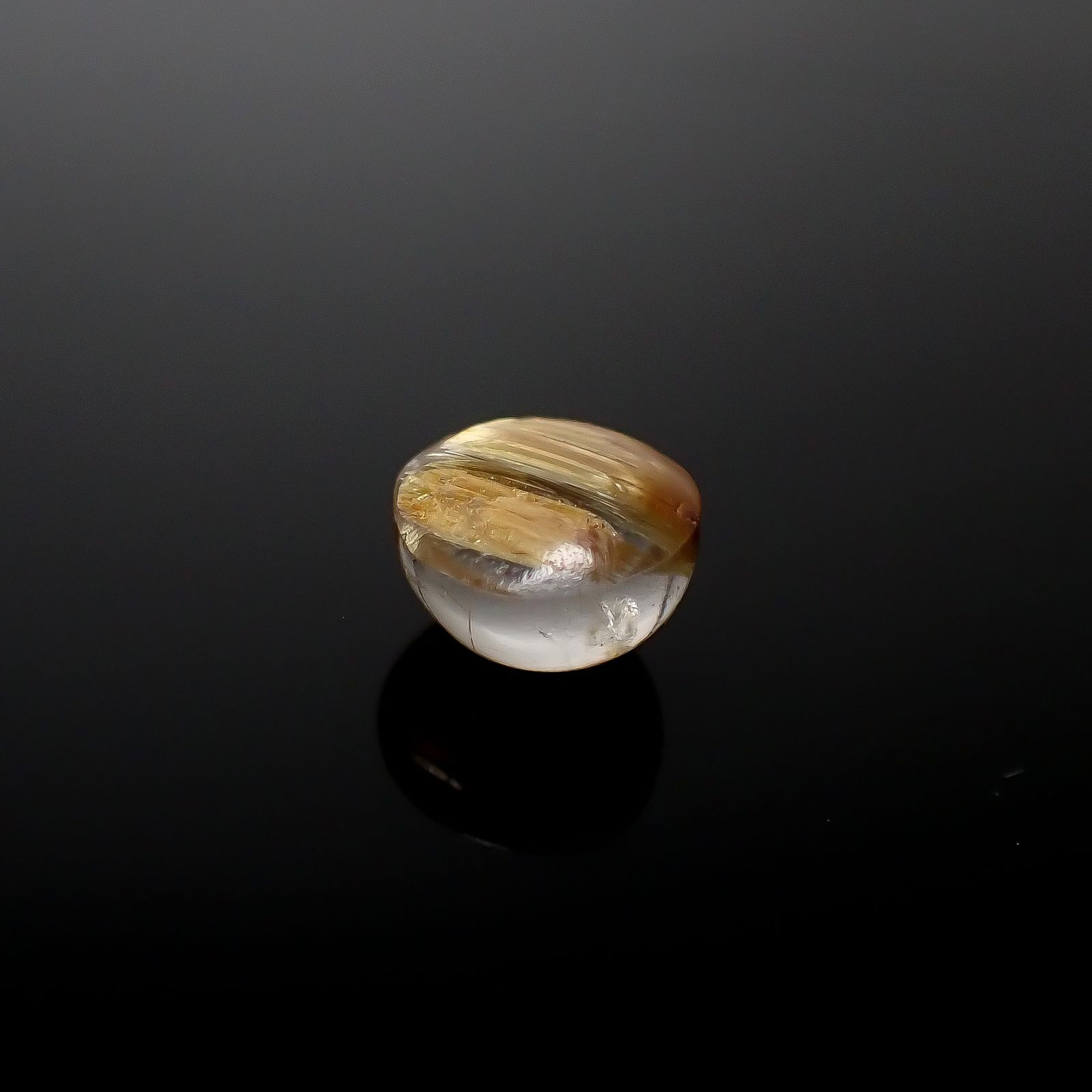 ルチルクオーツ キャッツアイ ブラジル産 1.84ct[240427333]7.1x7.1mm前後