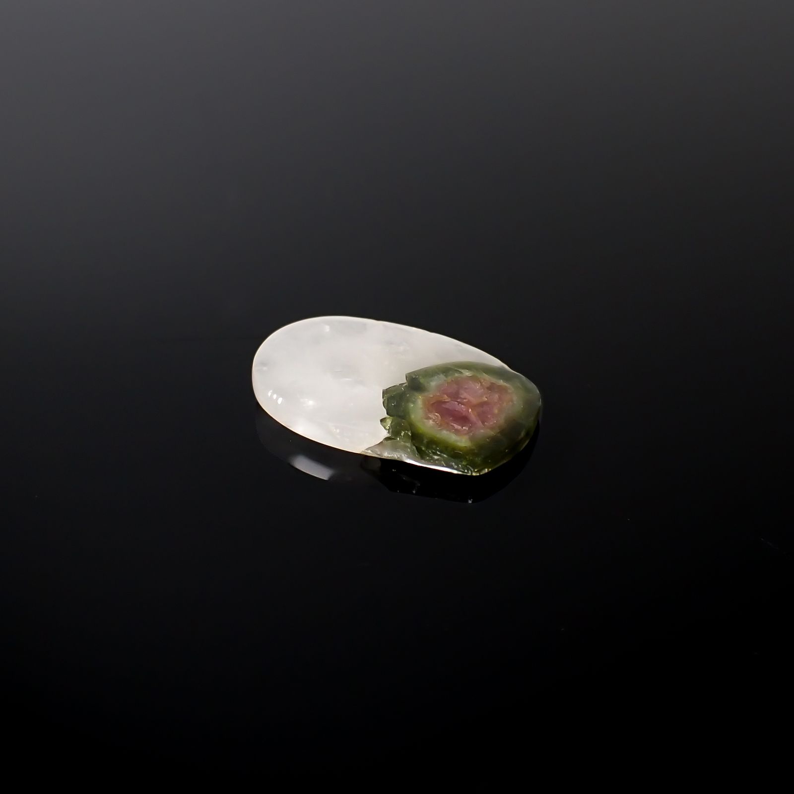 ウォーターメロントルマリンインクォーツ ブラジル産 15.03ct[240427276]26x17.4mm前後