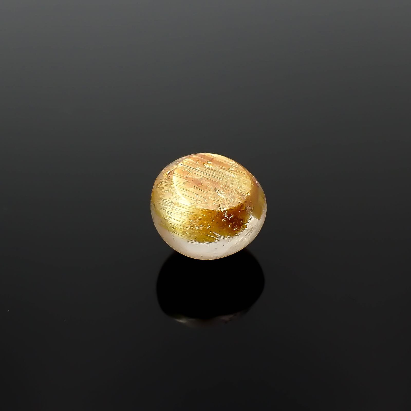 ルチルクオーツキャッツアイ ブラジル産 2.85ct[240427343]7.9x7.9mm前後