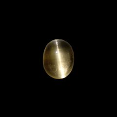 イエローベリルキャッツアイ(宝石名イエロー・ベリル キャッツアイ)ブラジル産 2.80ct 識別済[220917878]10.1x8.1mm前後