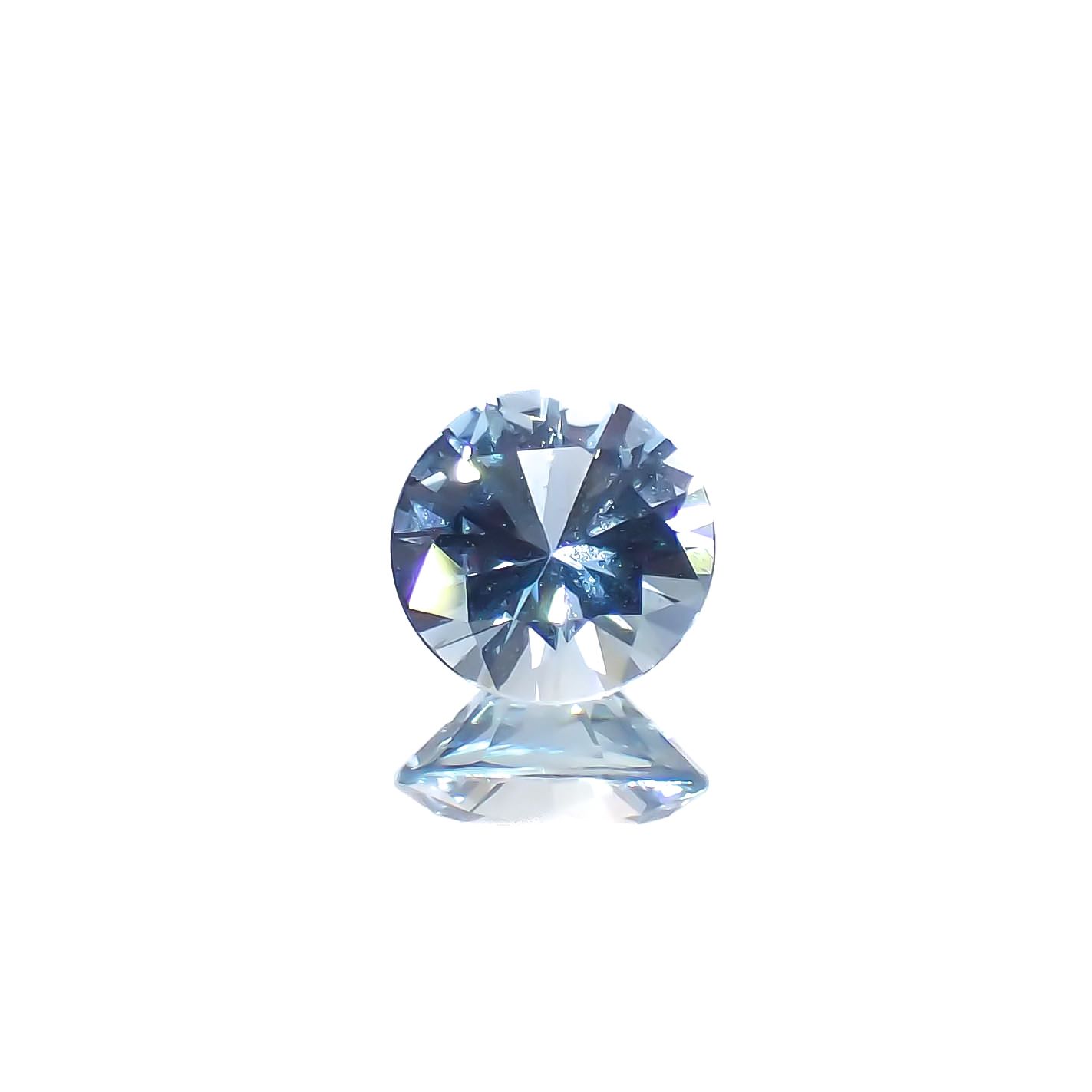アクアマリン(宝石名アクアマリン)モザンビーク産 0.30ct 識別済[230421761]4.6x4.6mm前後