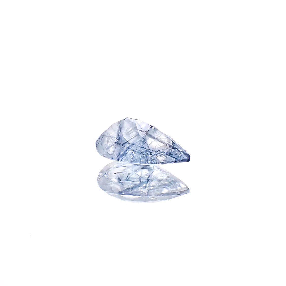 インディゴライトインクォーツ ブラジル産 1.00ct [241229605]8.9x5.9mm前後