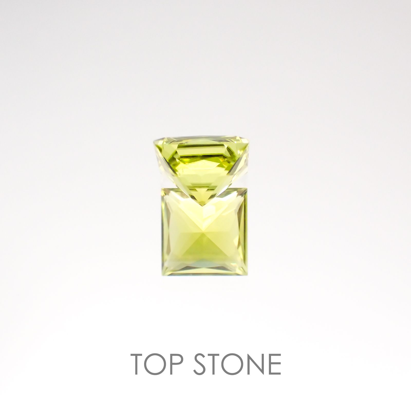 ◇プリンセスカット◇カナリートルマリン モザンビーク産 ルース 0.64ct[20117435]5×5mm前後