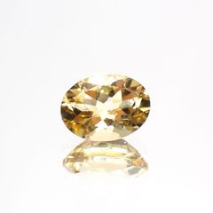 イエローベリル(宝石名イエロー・ベリル)ブラジル産 1.19ct 識別済[211113655]8x6mm前後