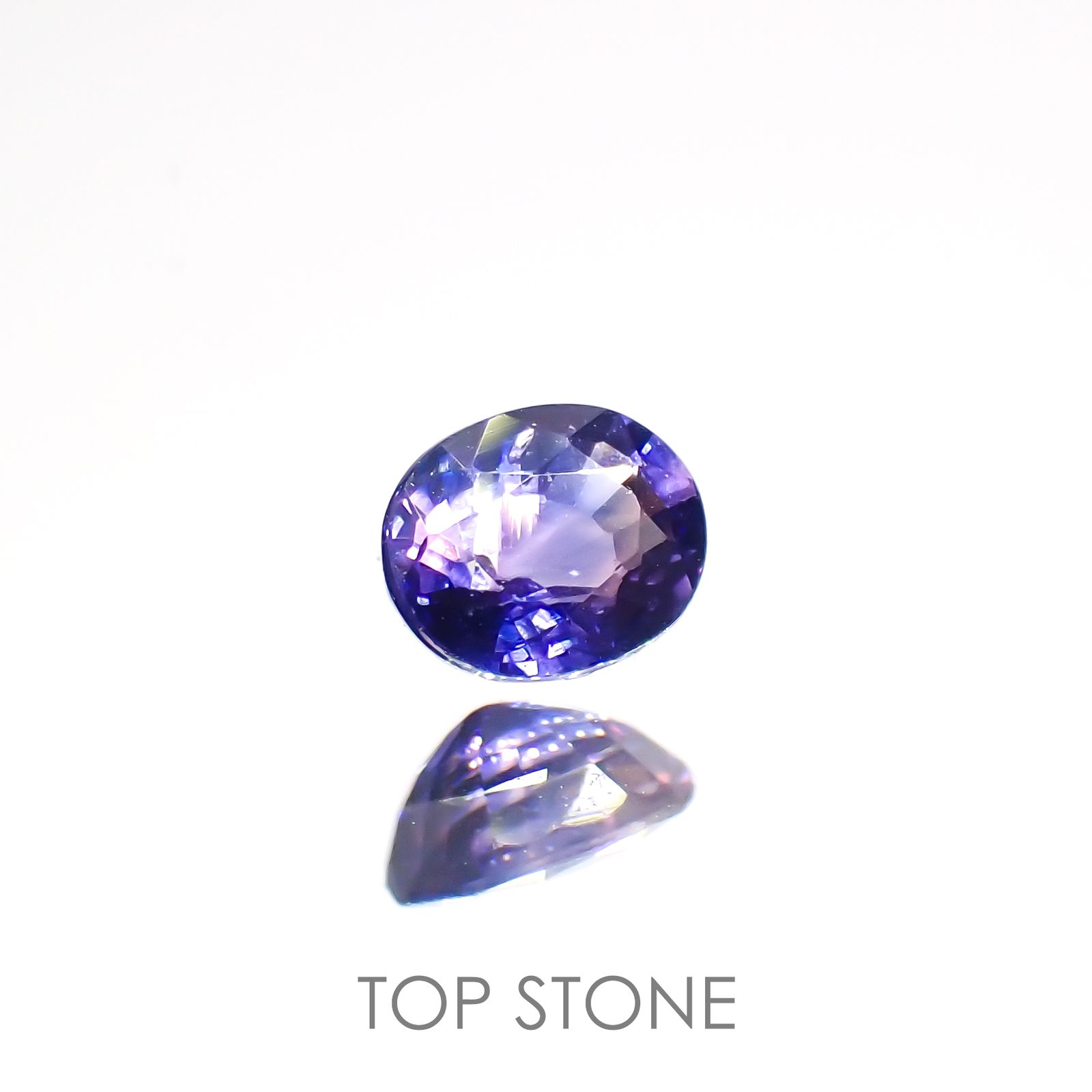 バイカラーサファイア(宝石名サファイア)タンザニア産 0.34ct 識別済[220616195]4.4x3.5mm前後