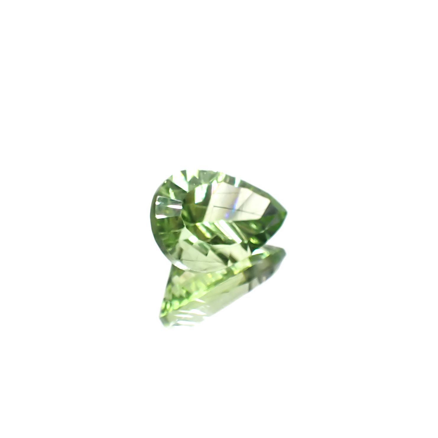 ◇コンケーブカット◇ルドウィジャイトインペリドット パキスタン産 3.19ct[240628423]11.5x7.8mm前後