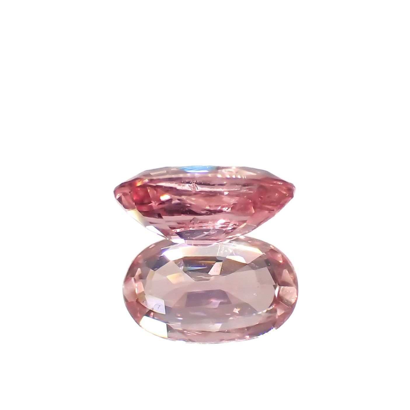 パパラチャサファイア(宝石名サファイア/別名パパラチャ・サファイア)スリランカ産 0.575ct ソ付(DGL)[221219217]6.25x3.9mm前後
