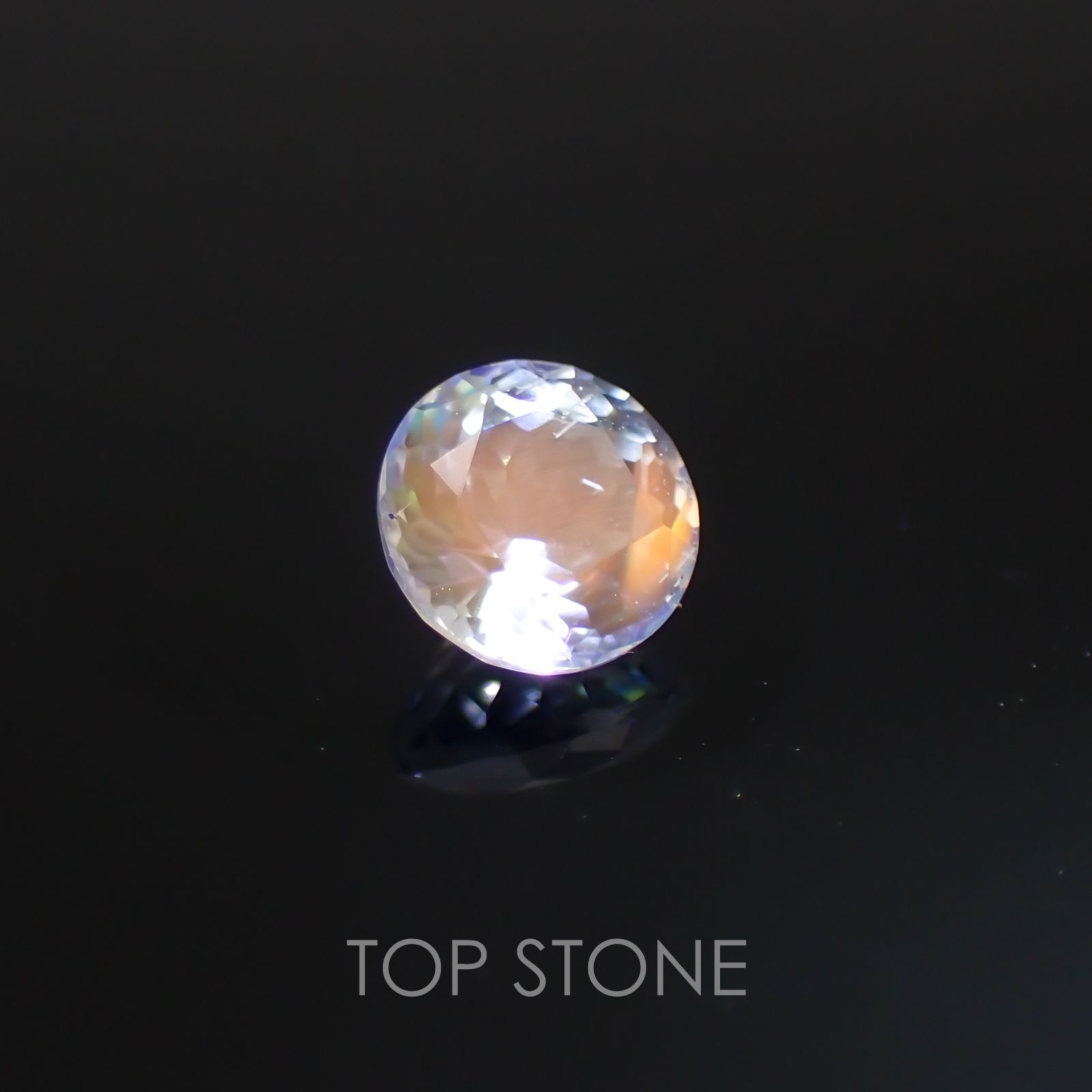 レインボームーンストーン(アンデシンラブラドライト) マダガスカル産 ルース 0.47ct[210310118]5.1×5.1mm前後