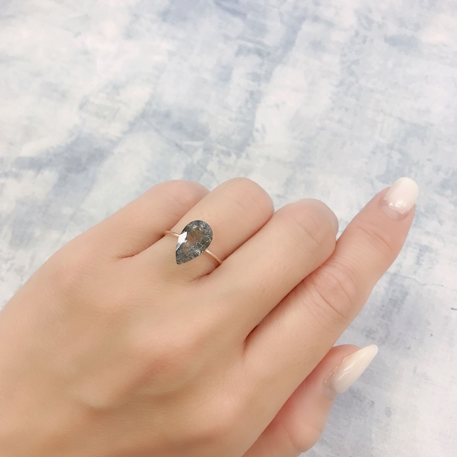 モスアクアマリン ブラジル産 2.18ct[220716804]12x7.4mm前後