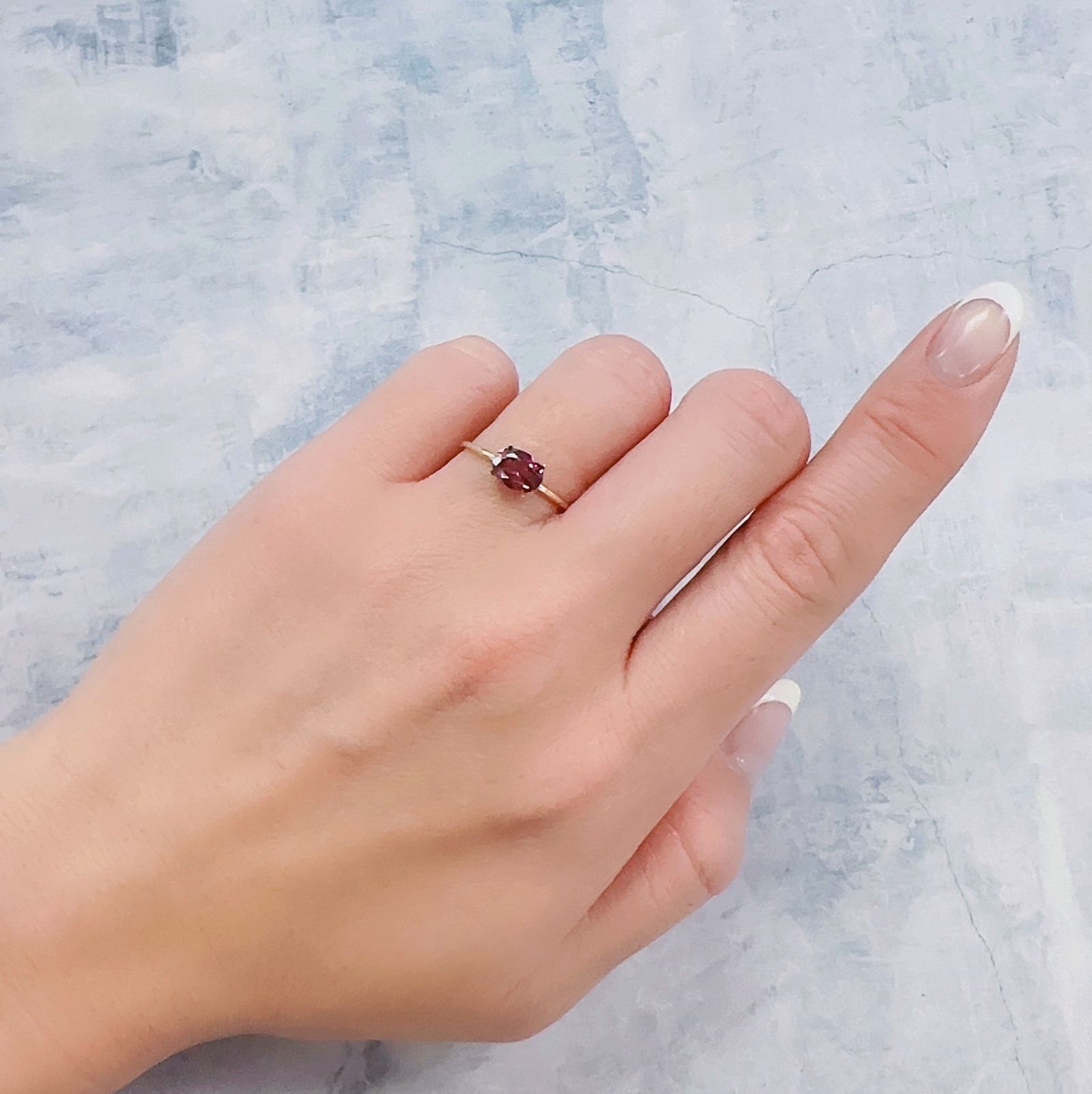 ロードライトガーネット(宝石名ロードライト・ガーネット)ブラジル産 0.89ct 識別済[221219566]7x5.1mm前後