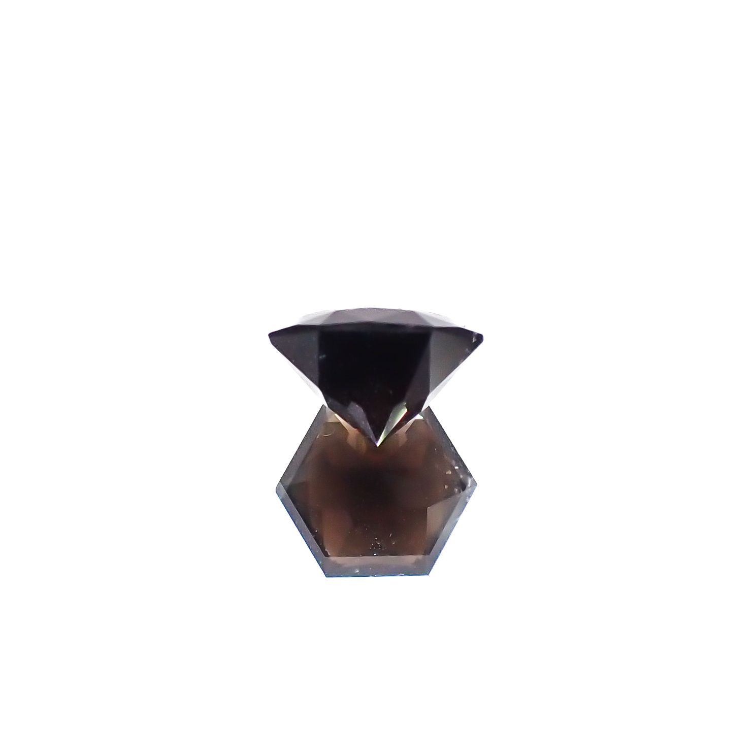 ◇ヘキサゴンカット◇モリオン チベット産 1.40ct[240427362]7.1x7.1mm前後