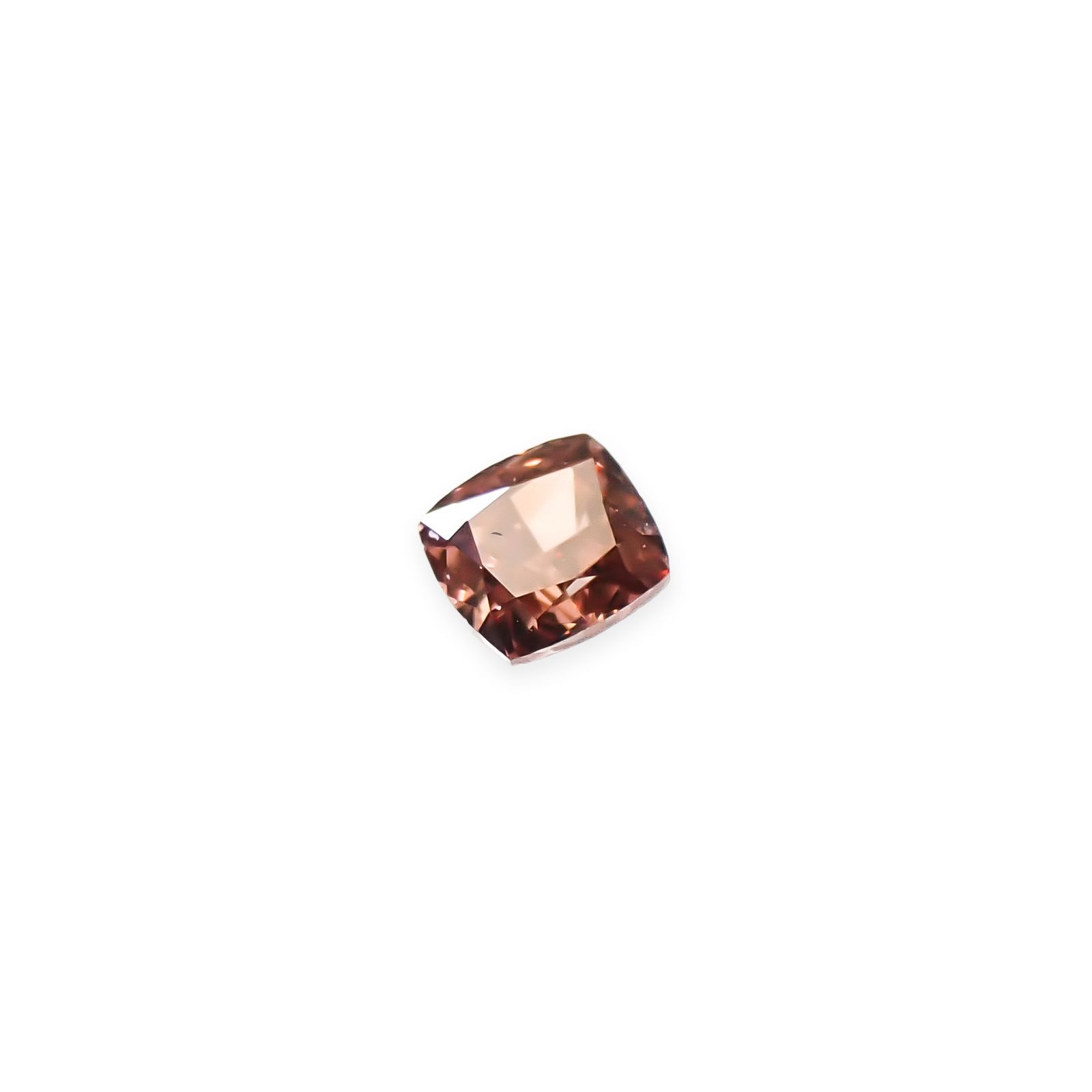 ピンクダイヤモンド(宝石名ダイアモンド VVS-2/FANCY DEEP BROWNISH PINK) 0.041ct ソ付(AGT)[250129711]1.93x1.82mm前後