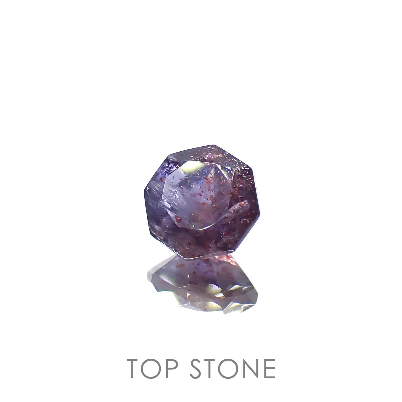 ◇オクタゴンカット◇ブラッドショットアイオライト インド産 0.50ct[230320943]5x5mm前後