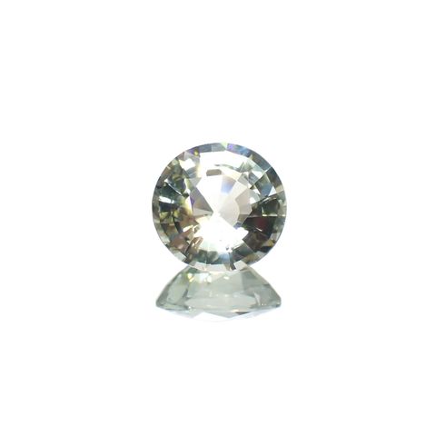 ミントトルマリン(宝石名ライトグリーン・トルマリン) ルワンダ産 1.244ct ソ付(彩珠)[210510004]7.3×7.2mm前後