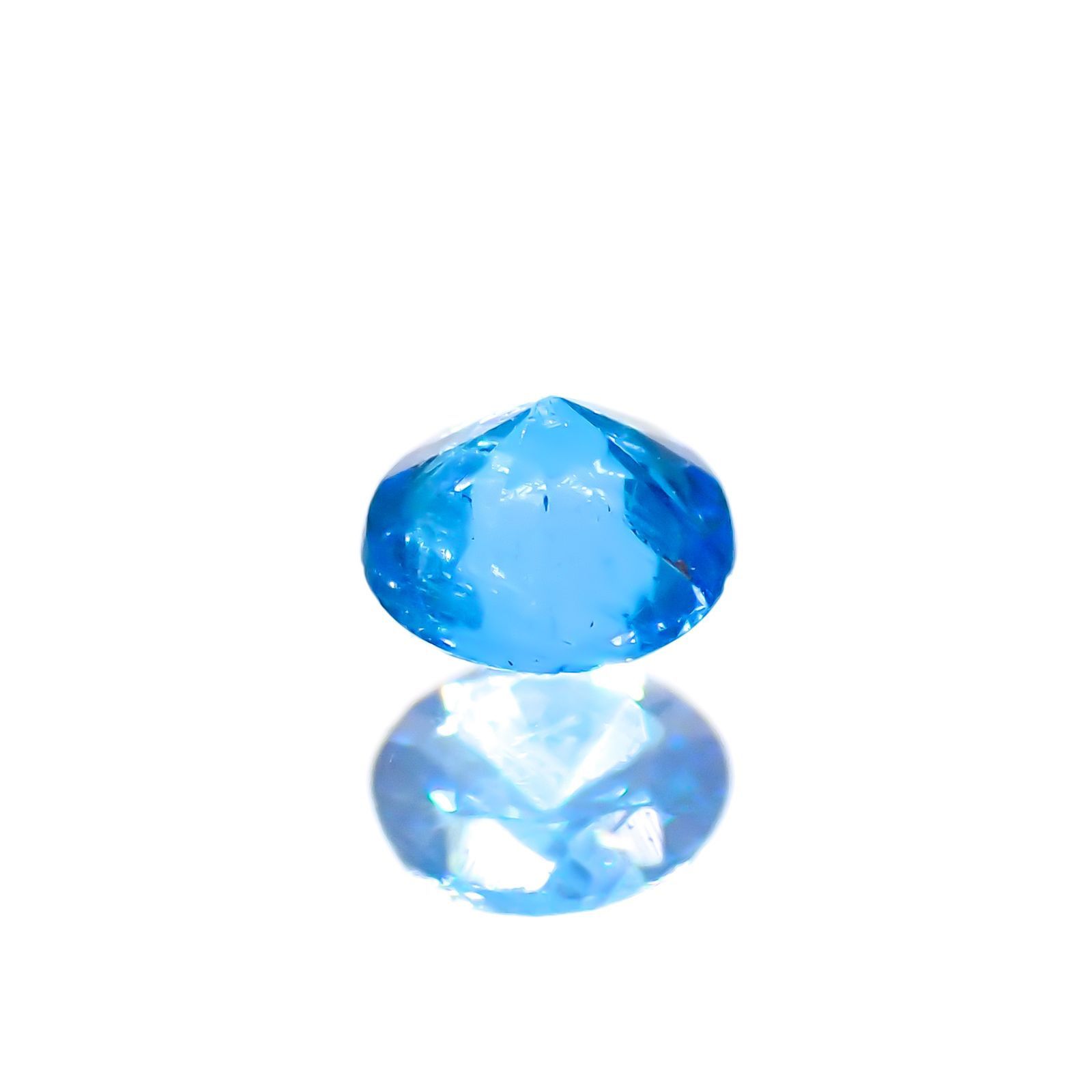 ネオンブルーアパタイト(宝石名アパタイト) ブラジル産 識別済 0.093ct / 2.8x2.8mm前後 [211012574]