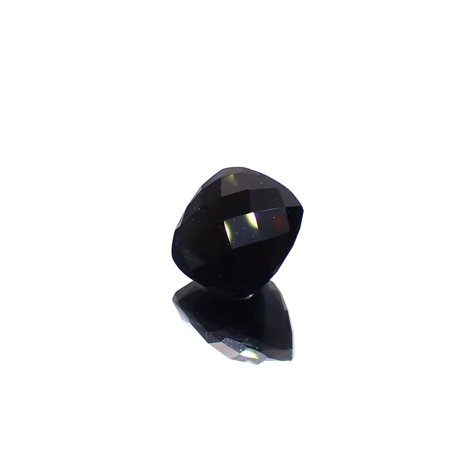 ◇チェッカーカット◇モリオン チベット産 3.51ct[240427379]9.2x9.1mm前後