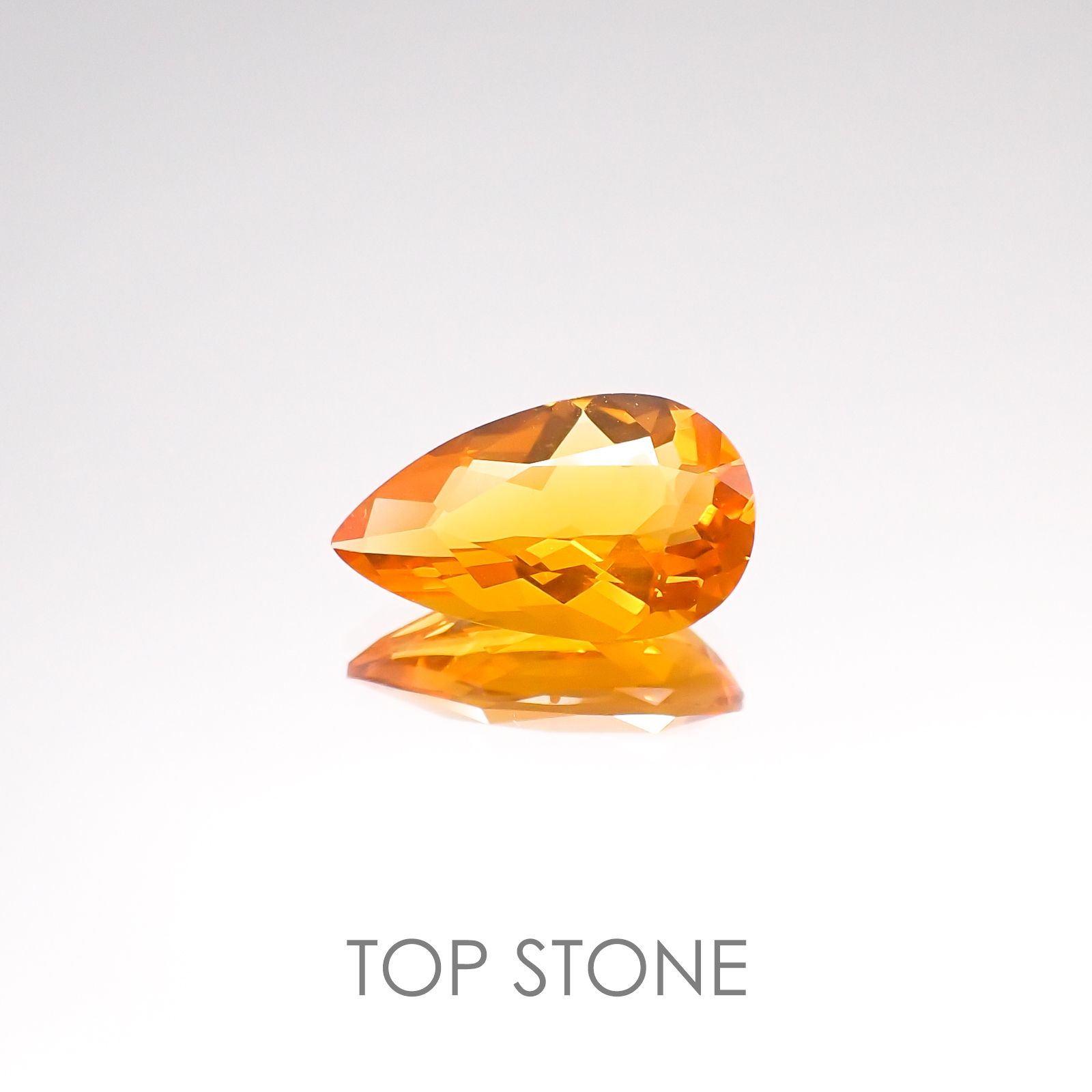 ファイヤーオパール(宝石名ファイヤー・オパール) メキシコ産 1.63ct 識別済[20117517]12.4×7.3mm前後