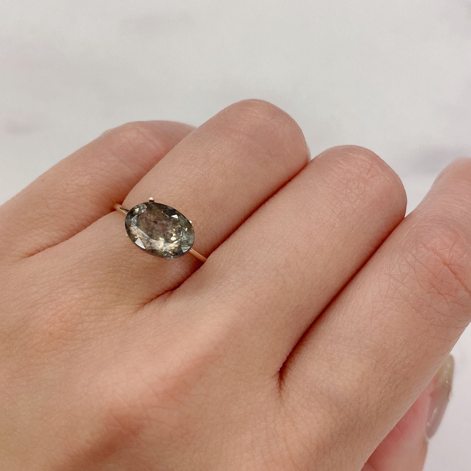 アベンチュリンアクアマリン(宝石名アクアマリン) ナイジェリア産 2.41ct 識別済[210712988]10×7.1mm前後