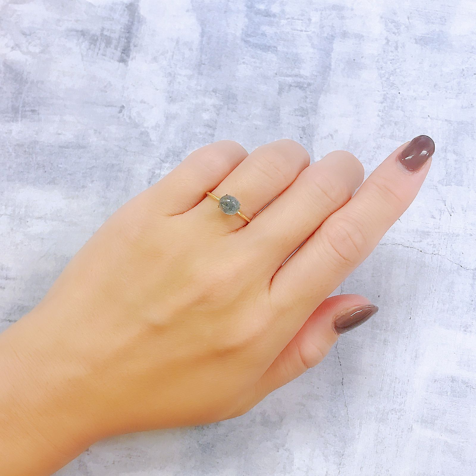 ラズライトインクォーツ(宝石名ラズライト イン クォーツ)アフガニスタン産 1.17ct 識別済[220918124]6.9x5.9mm前後