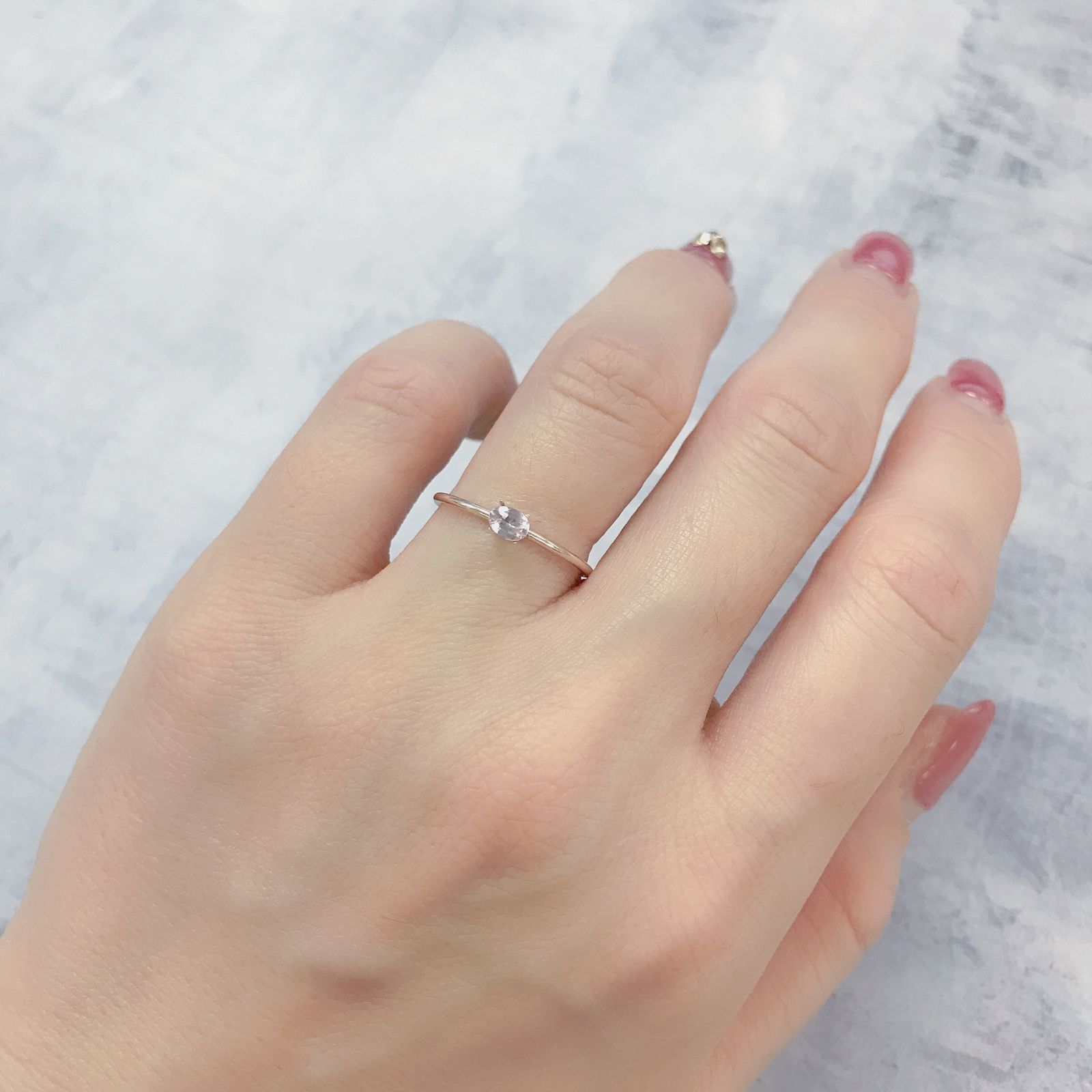 ピンクゾイサイト(宝石名ピンク・ゾイサイト)タンザニア産 0.18ct 識別済[220115053]4.1x3mm前後