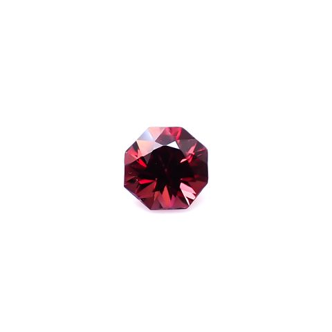 ◇オクタゴンカット◇レッドジルコン(宝石名ジルコン)スリランカ/カンボジア産 識別済 0.71ct / 4.9x4.8mm前後 [260732551]
