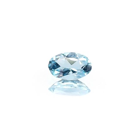 アクアマリン サンタマリアカラー(宝石名アクアマリン)モザンビーク産 識別済 0.30ct / 5.9x3.8mm前後 [260617252]