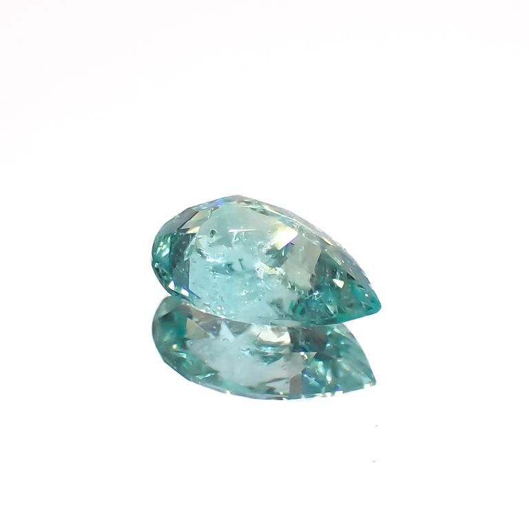 パライバトルマリン(宝石名トルマリン/別名パライバ・トルマリン)ブラジル・キントス鉱山産 0.353ct ソ付(宝貴協)[221018833]6x4mm前後