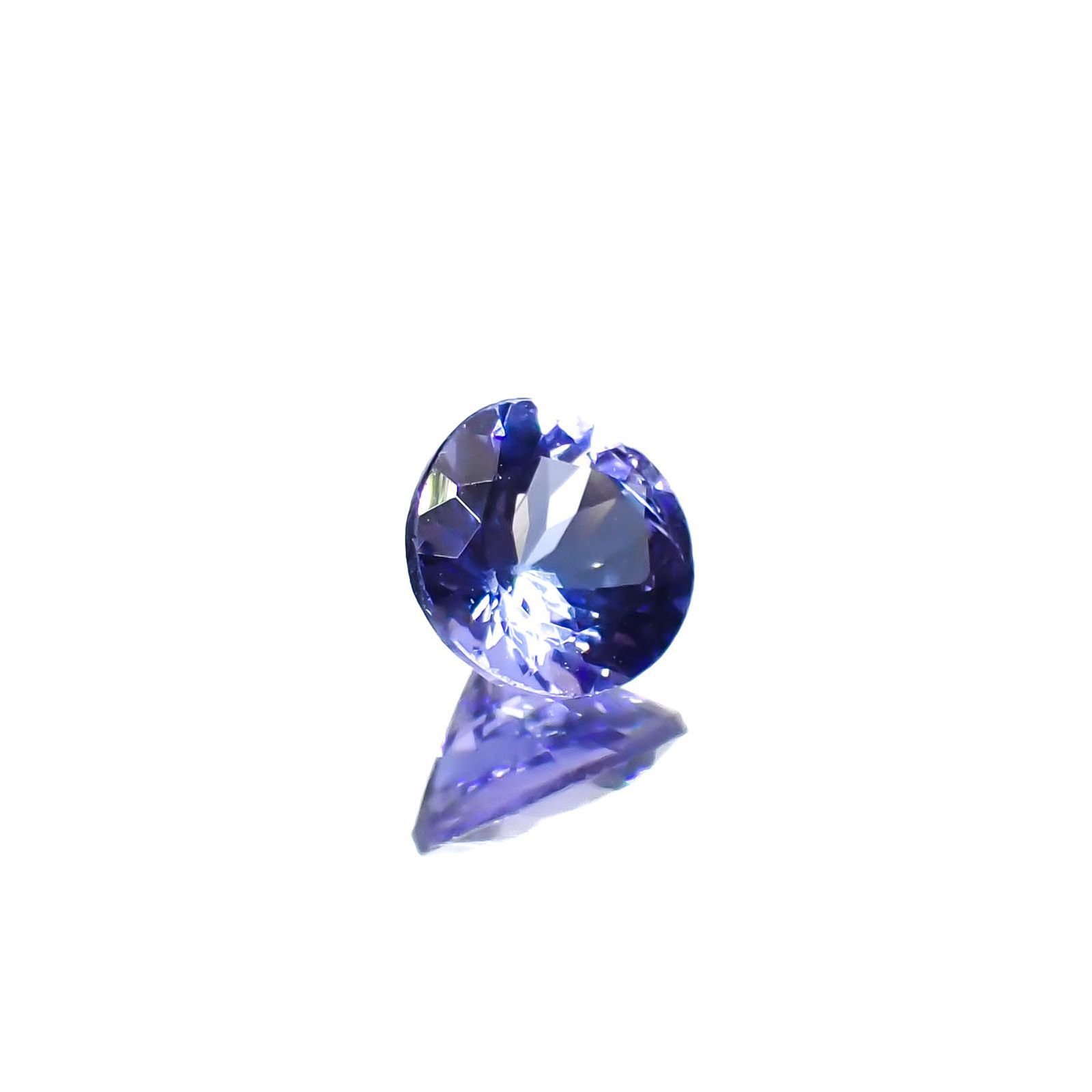 タンザナイト(宝石名タンザナイト)タンザニア産 0.45ct 識別済[230120203]4.9x4.9mm前後
