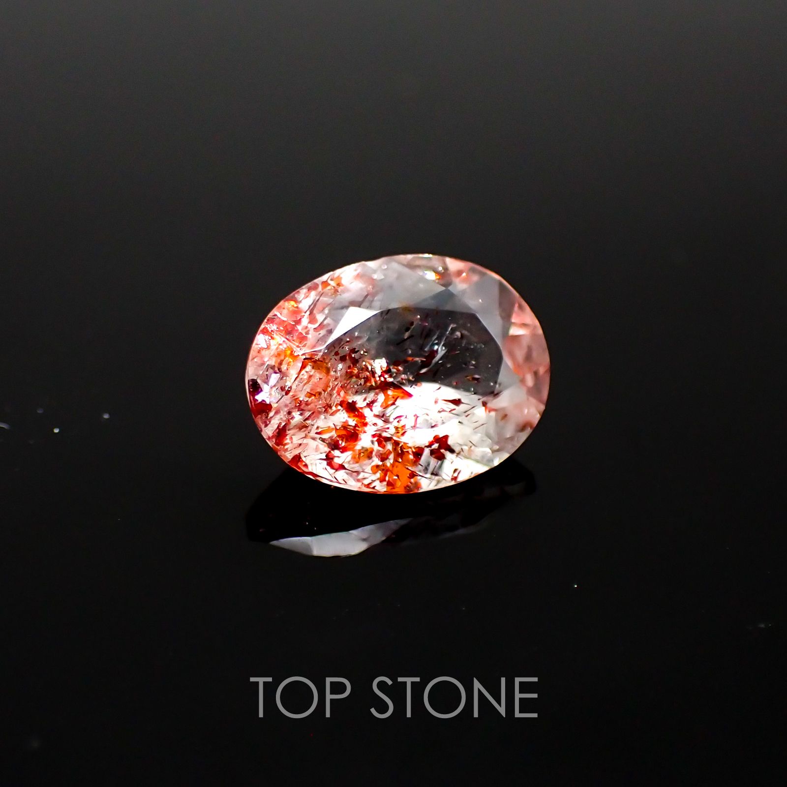 ファイヤークォーツ ナイジェリア産 1.59ct[210410205]9.2×7.1mm前後