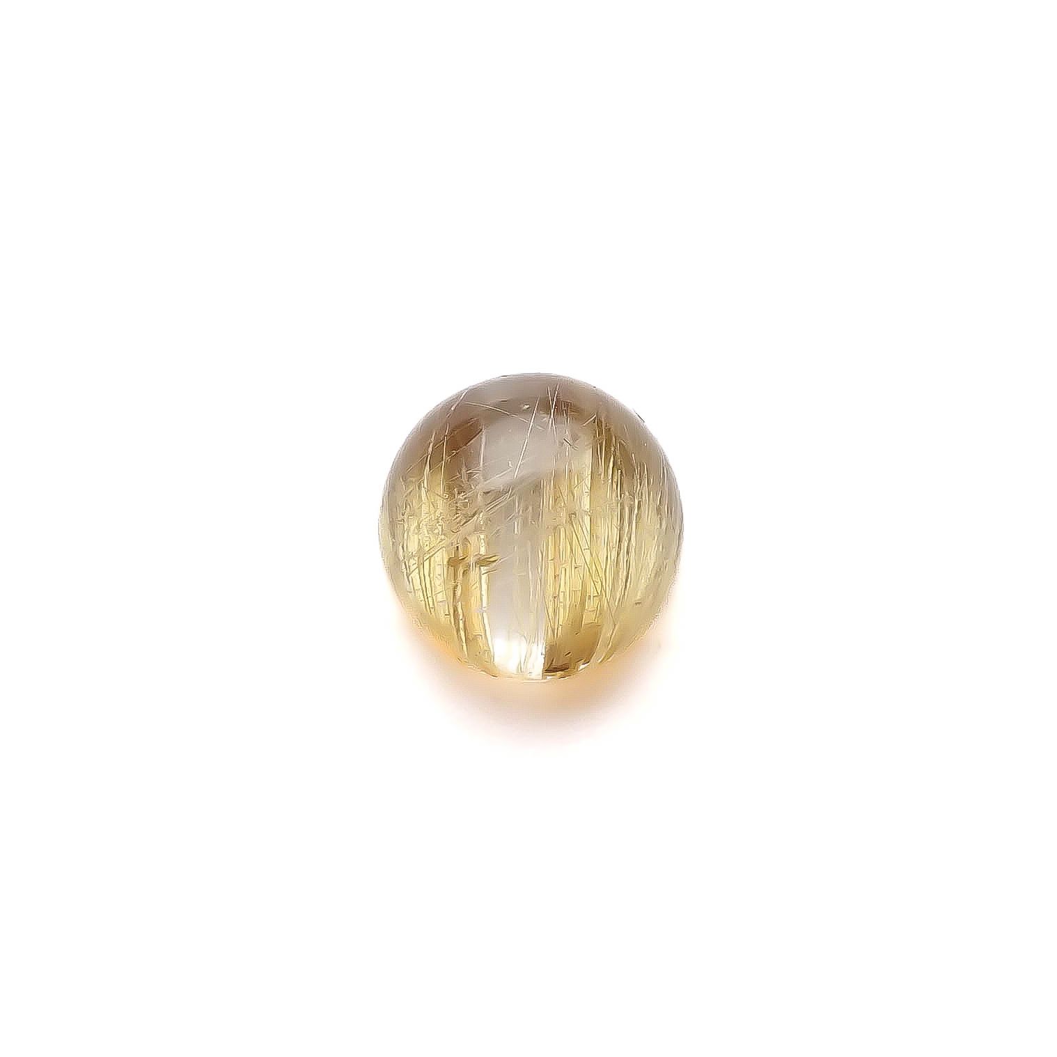 ルチルクオーツキャッツアイ ブラジル産 2.68ct[240427341]7.9x7.9mm前後