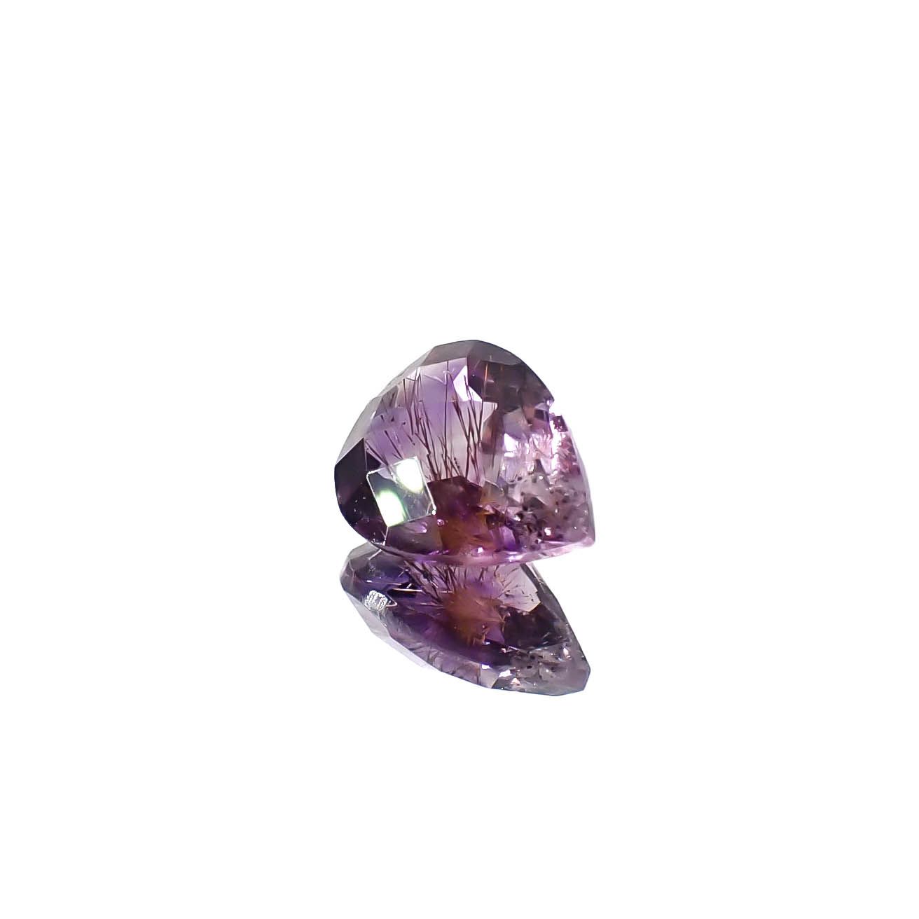 ◇チェッカーカット◇アメジストエレスチャル ブラジル産 2.39ct [250730853]10.4x8.1mm前後