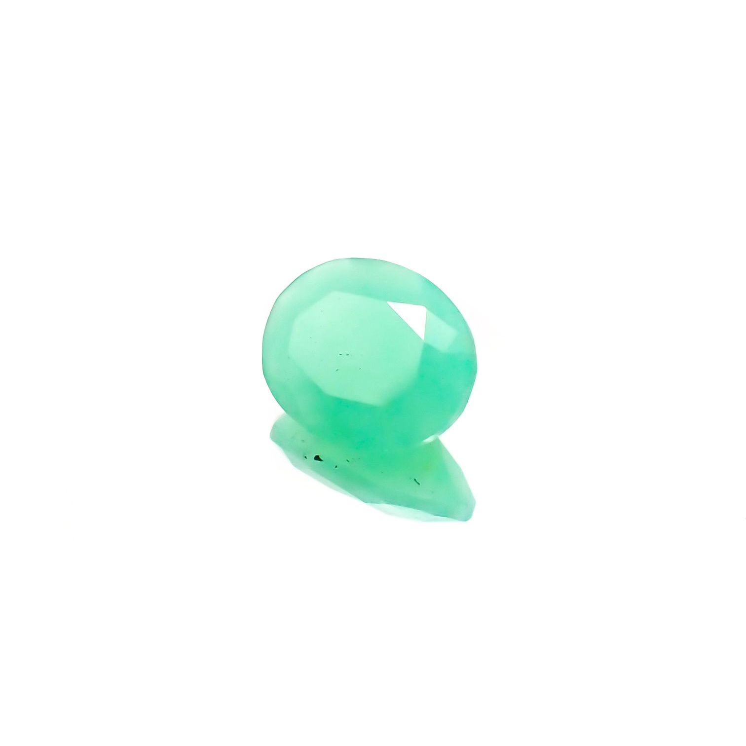 グリーンオパール(宝石名コモンオパール) 南アフリカ産 1.20ct 識別済[210611392]8.9×7.2mm前後