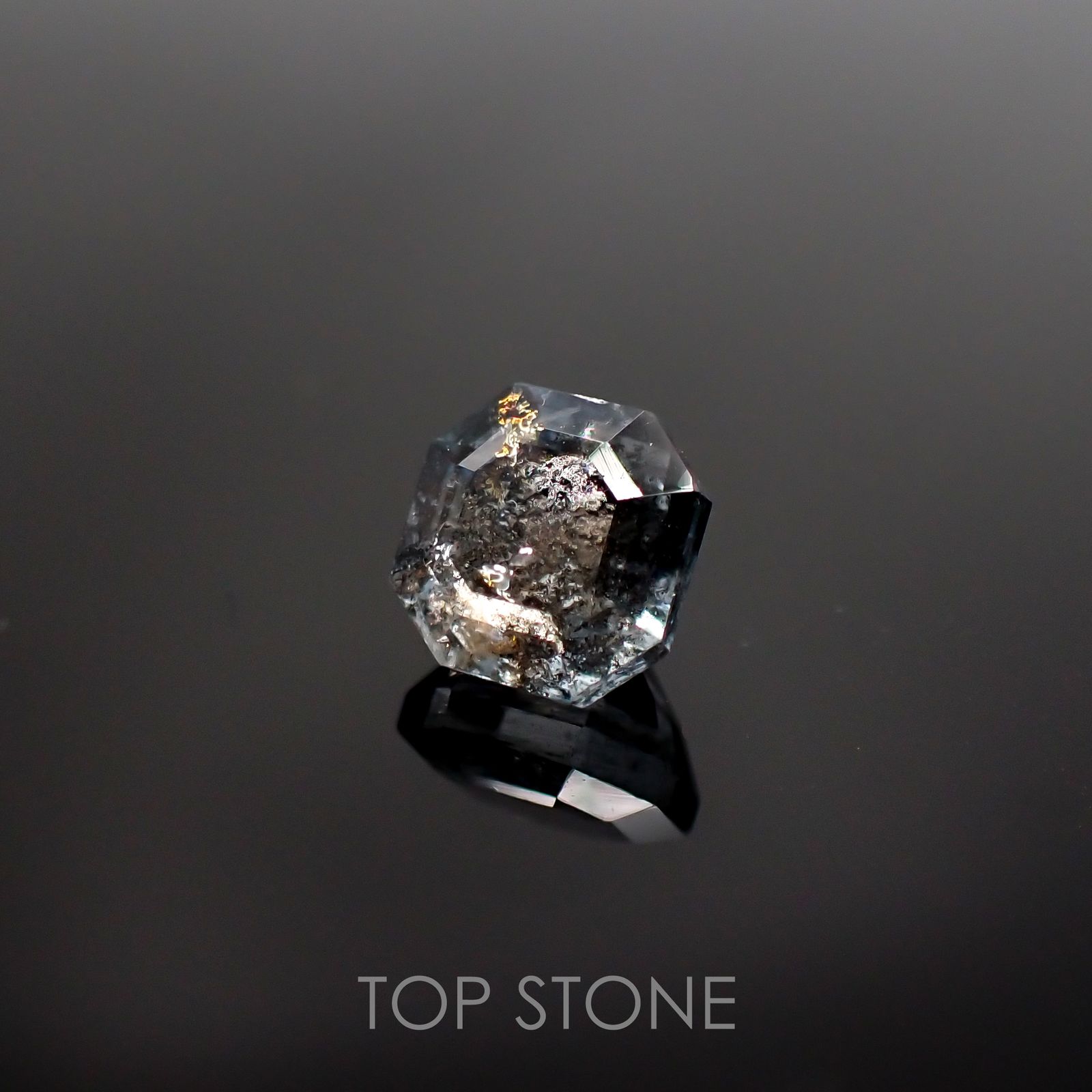 ◇カスタムカット◇アベンチュリンアクアマリン ブラジル産 ルース 1.88ct[210712982]7.1×7mm前後